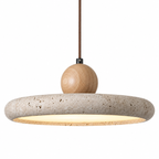 Travertine Wood Pendant Light