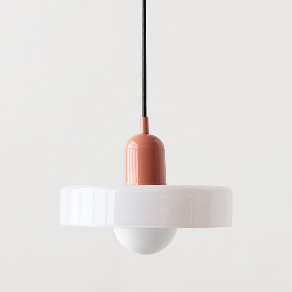 Bauhaus Colored Glass Pendant Light