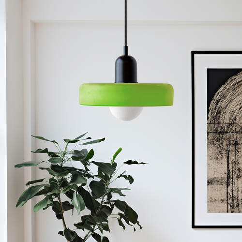 Bauhaus Colored Glass Pendant Light