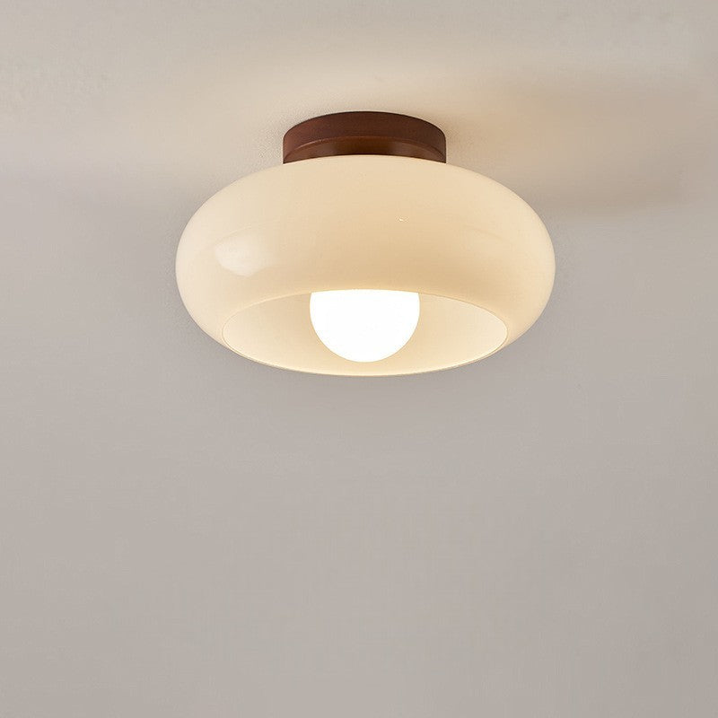French Bauhaus Cream Ceiling Light