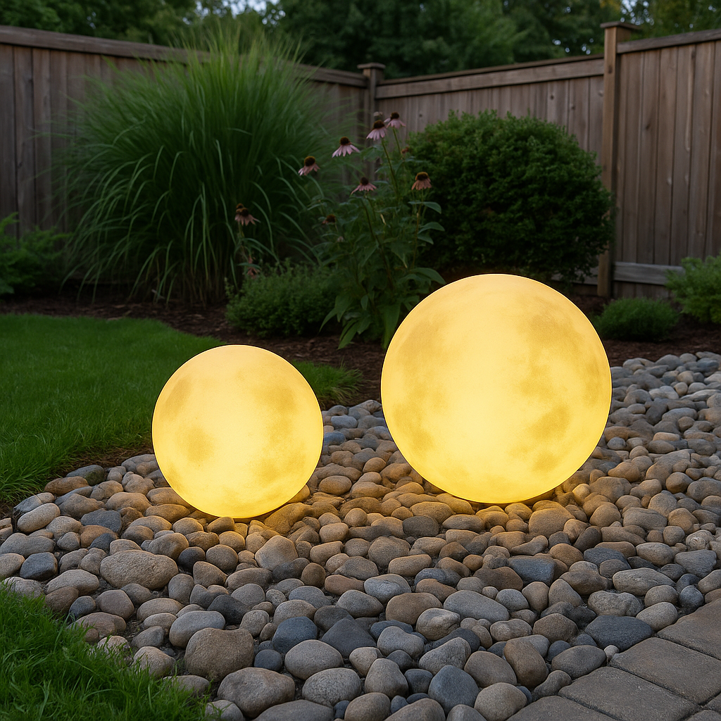 Garden Solar Powered Moon Lamp