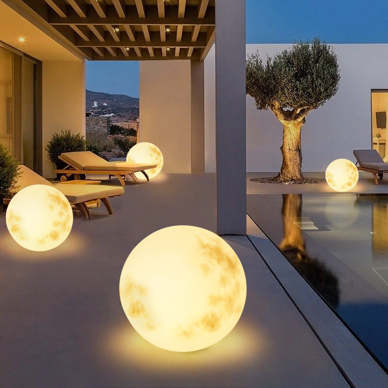 Garden Solar Powered Moon Lamp