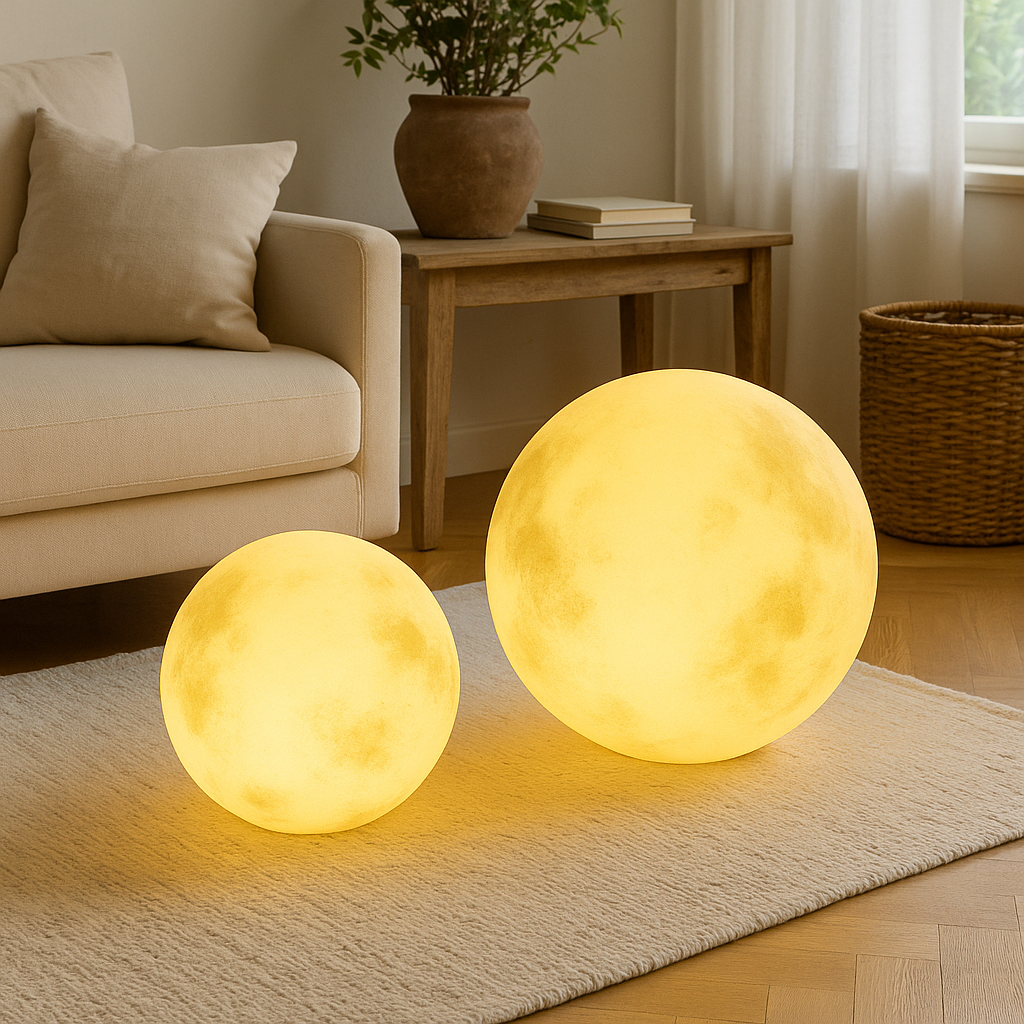 Garden Solar Powered Moon Lamp