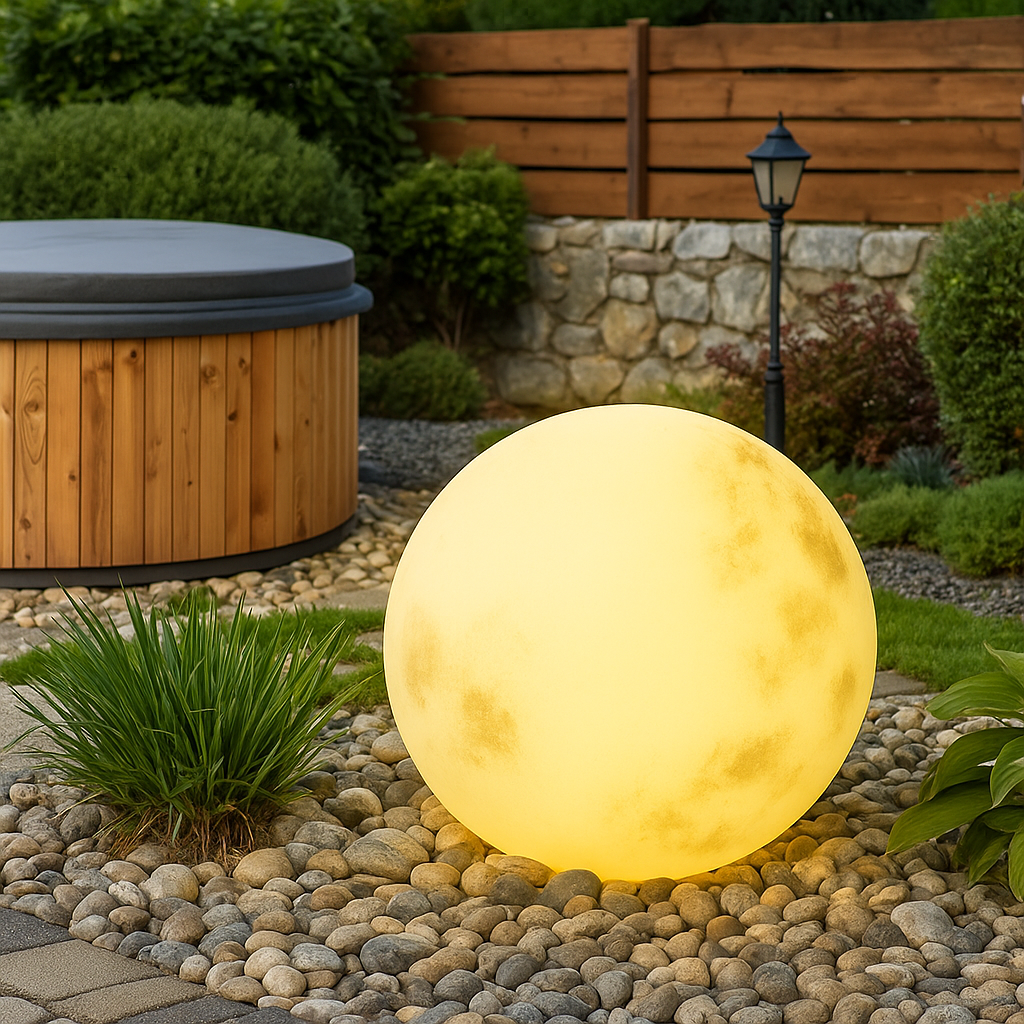 Garden Solar Powered Moon Lamp