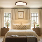 Ultra Thin Dark Wooden Ceiling Light