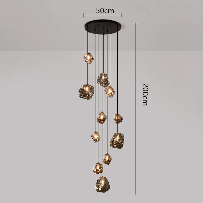 Nordic Villa Staircase Chandelier