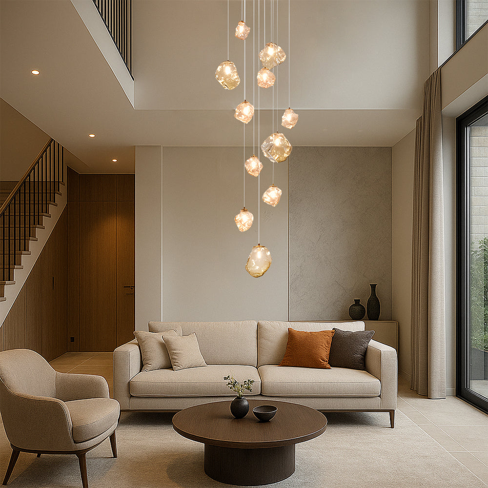 Nordic Villa Staircase Chandelier