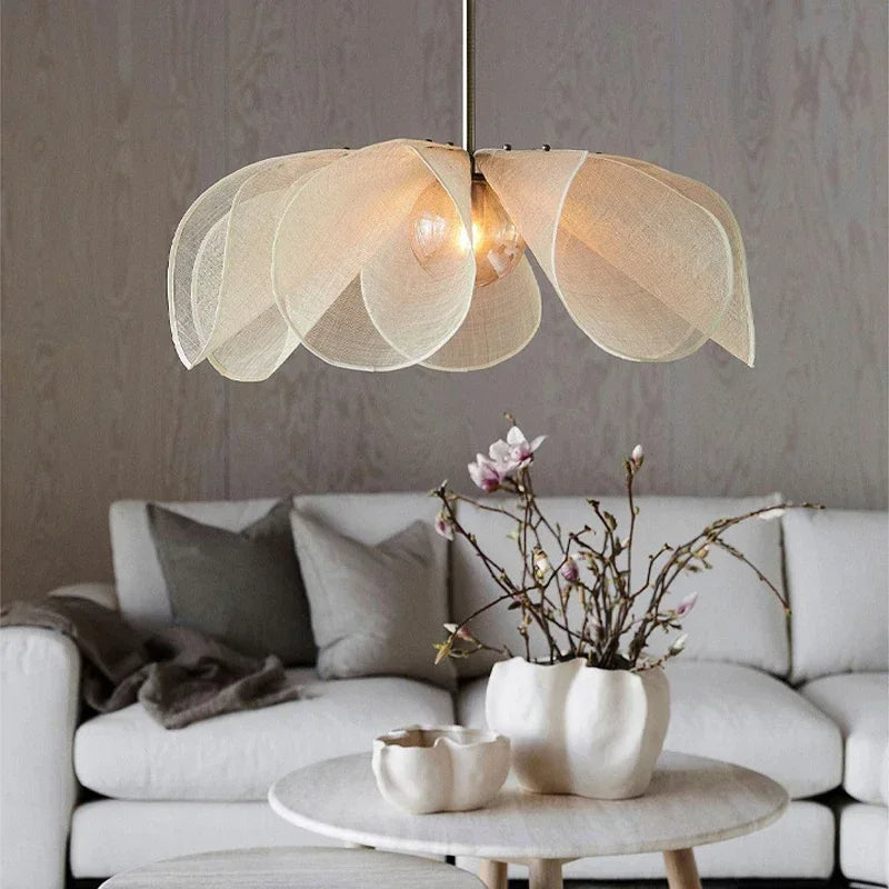 Vintage Fabric Pendant Light